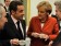 Angela Merkel et Nicolas Sarkozy en conversation