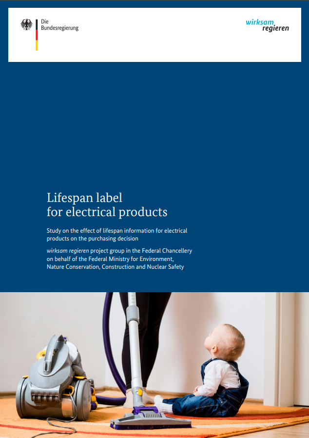 Lifespan label for electrical products