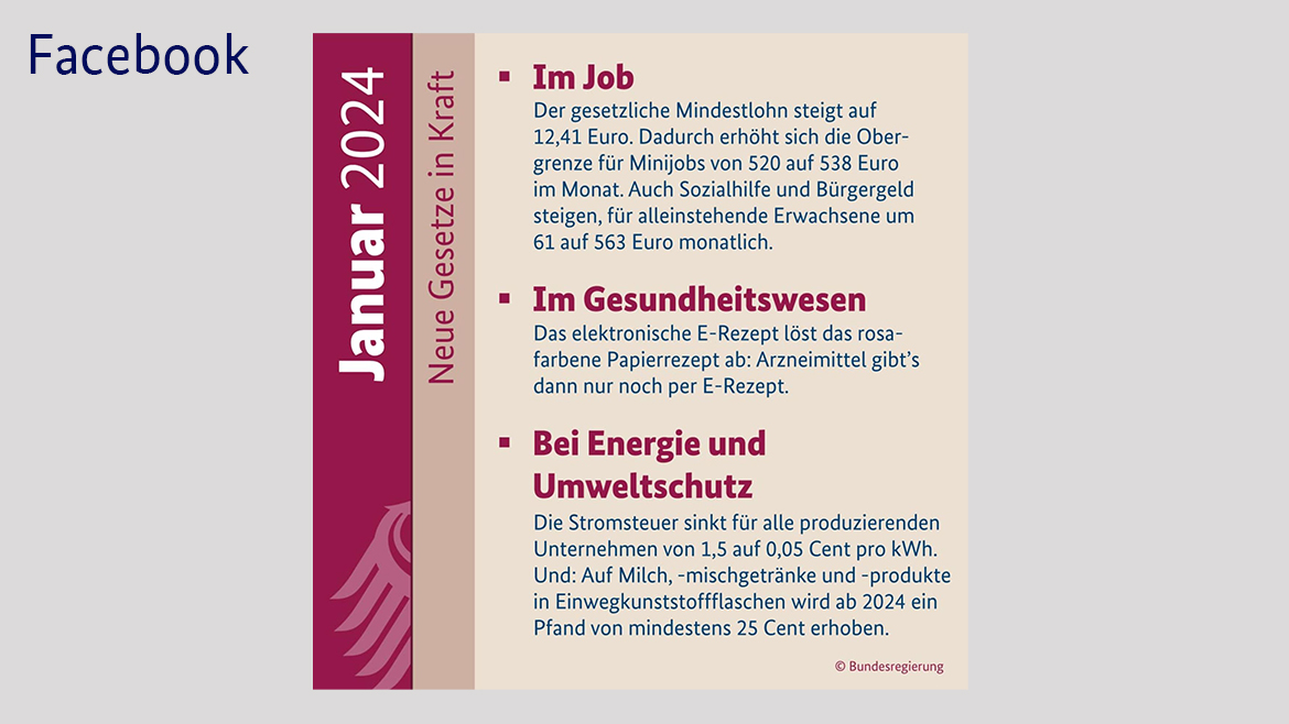 Mehr Geld für viele Arbeitnehmerinnen und Arbeitnehmer, mehr Digitalisierung und mehr erneuerbare Energien - zum Jahreswechsel stehen einige Neuerungen an. Was sonst noch neu ist.