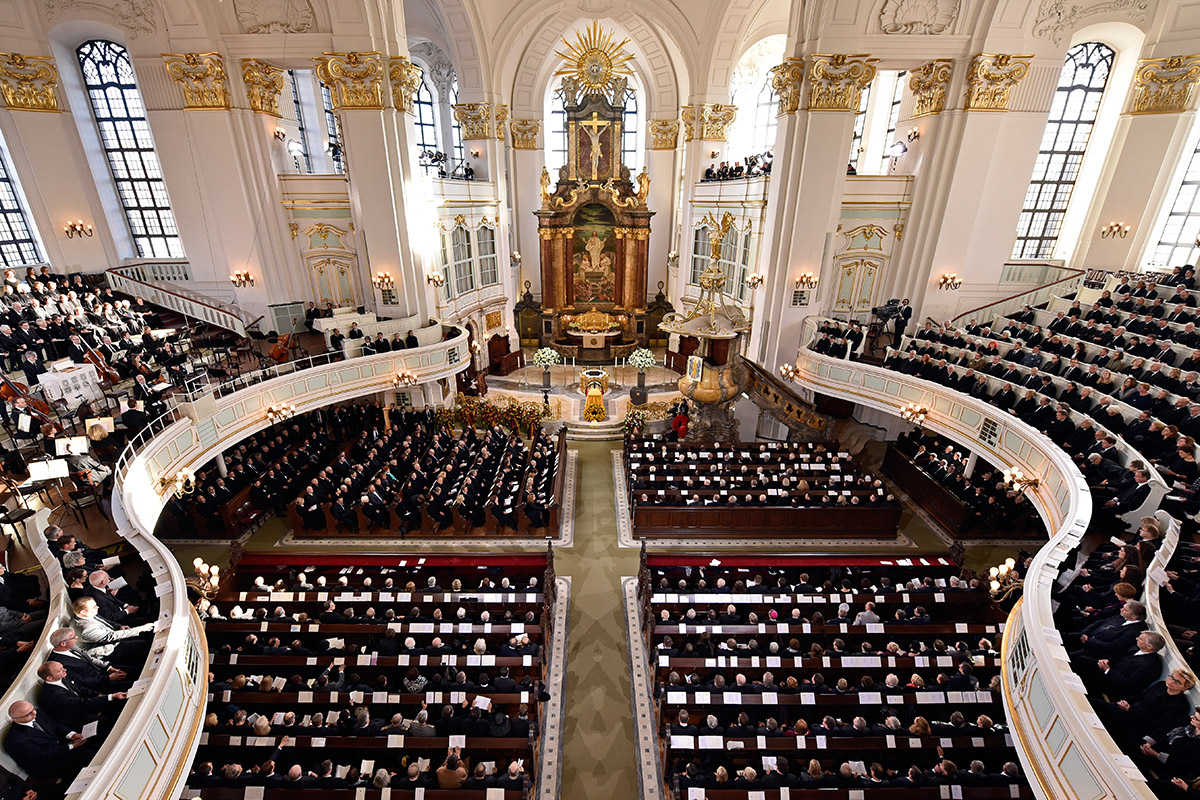 The state funeral in Hamburg's St. Michael's Church
