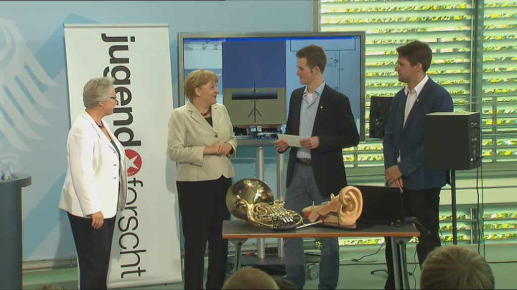 Kanzlerin ehrt „Jugend forscht“-Gewinner