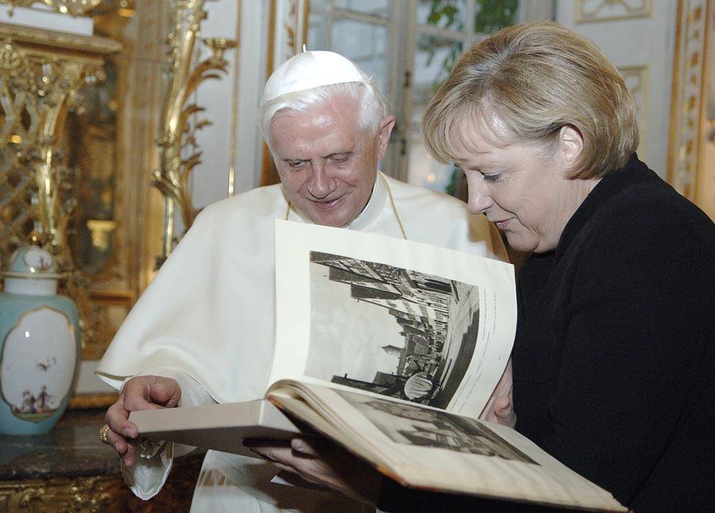 Pope Benedict XVI and Chancellor Merkel.