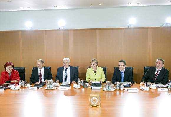 Kabinettssitzung der Regierung Merkel 2009