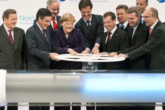 Inbetriebnahme der Nord Stream-Pipeline 2011