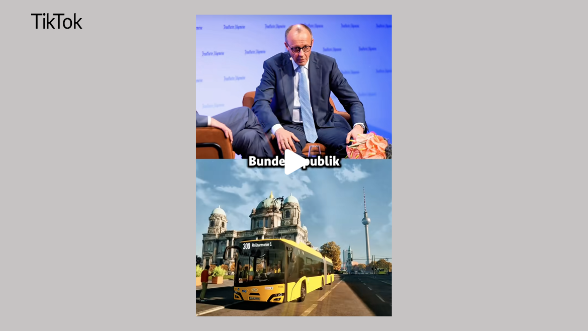Ab sofort gibt es Kanzler Reden nur noch im TikTok Format. 