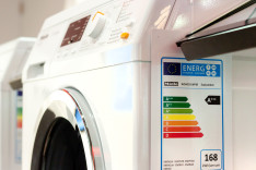 Energieeffizienzklasse auf einer Waschmaschine