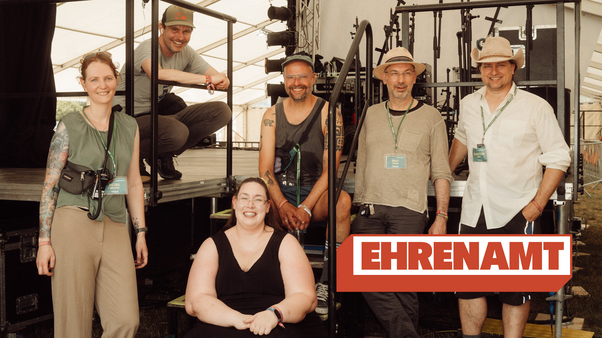 Gruppenbild im Backstage-Bereich