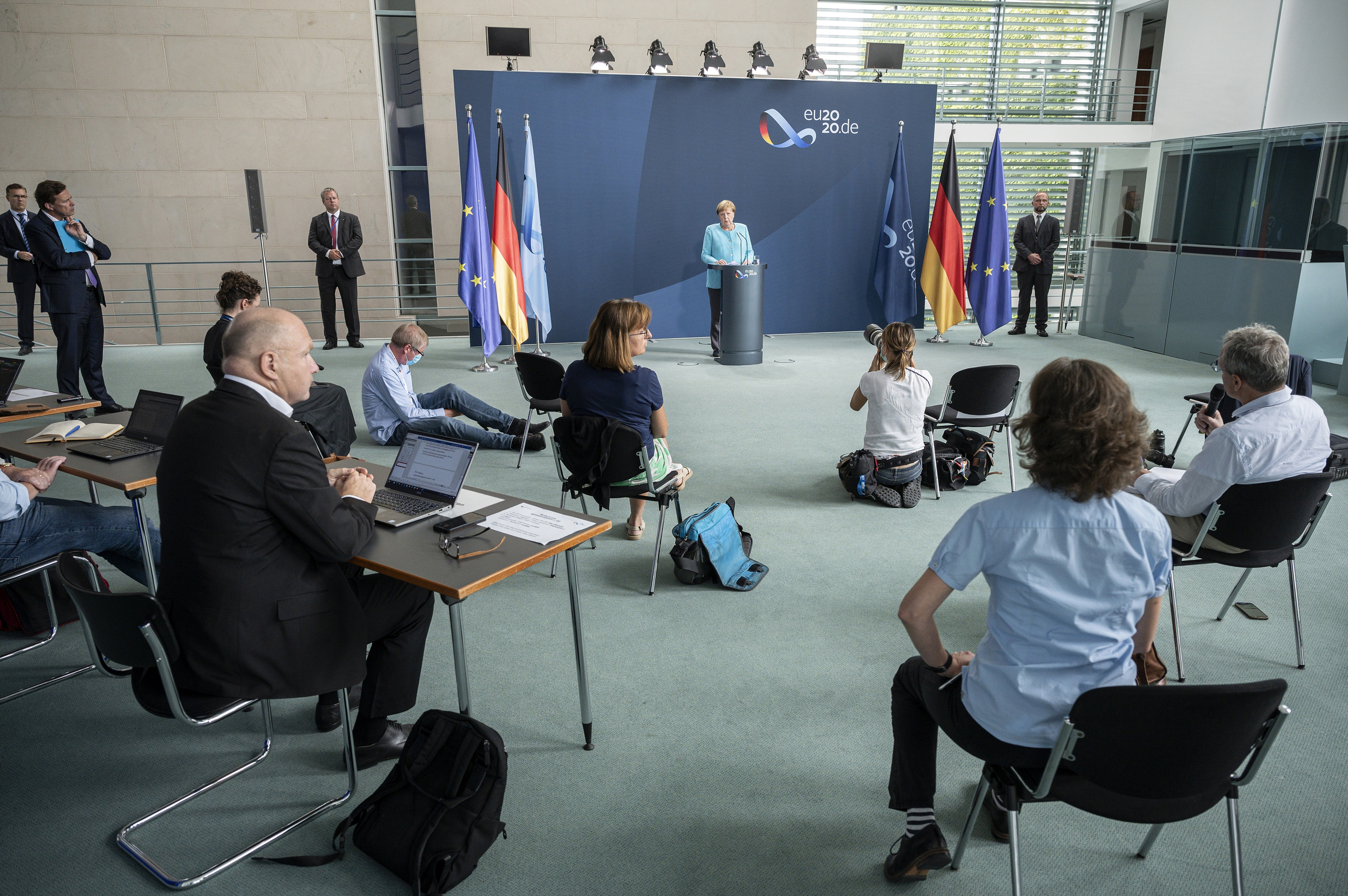 Bundeskanzlerin Angela Merkel bei einer Pressekonferenz.