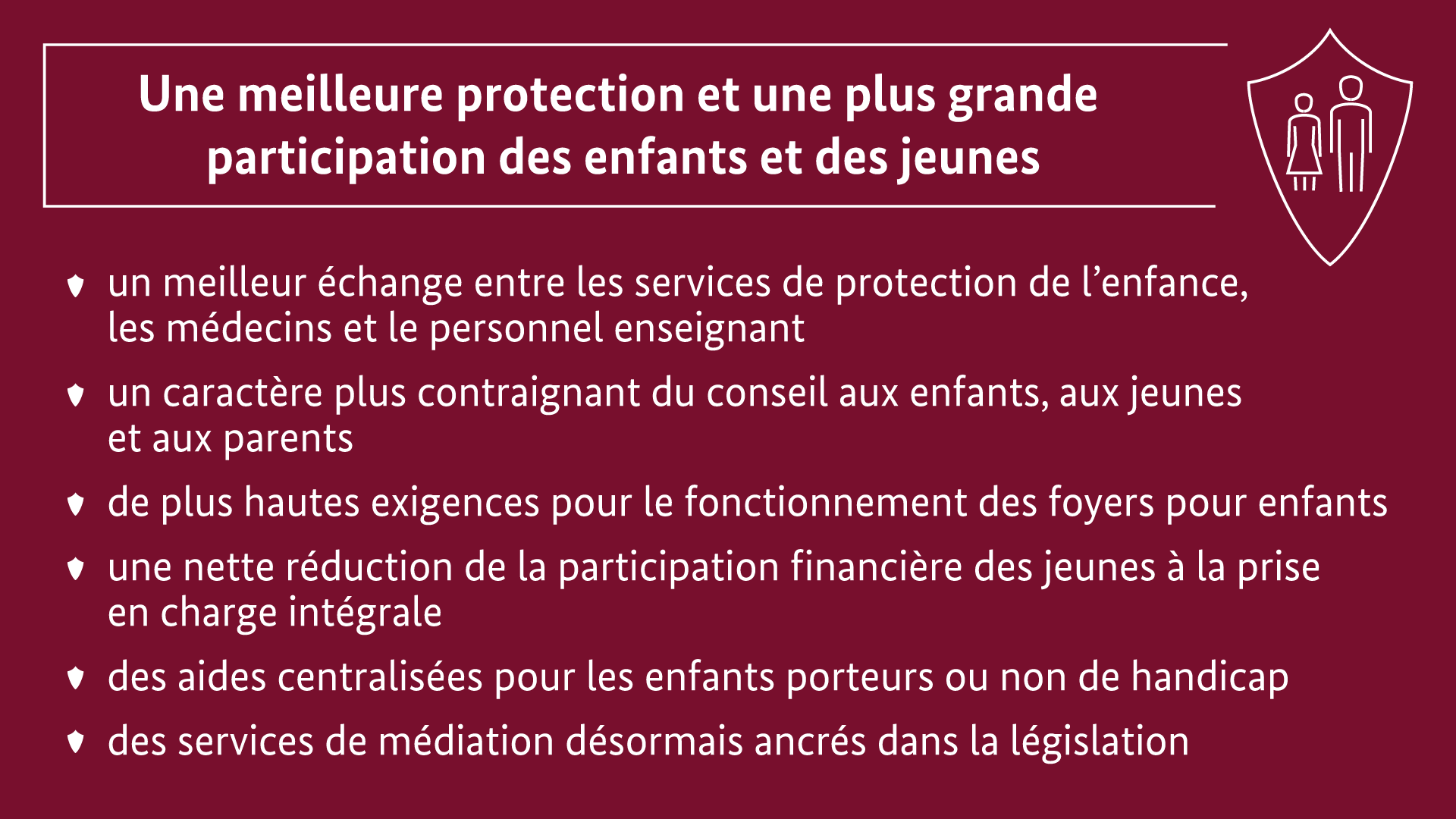 Infographie sur la loi relative à l’aide à l’enfance et à la jeunesse 