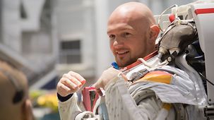 Astronaut Alexander Gerst während eines Trainingsprogramms im NASA Johnson Space Center.