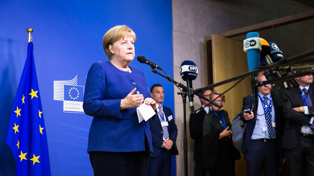 Angela Merkel en conférence de presse