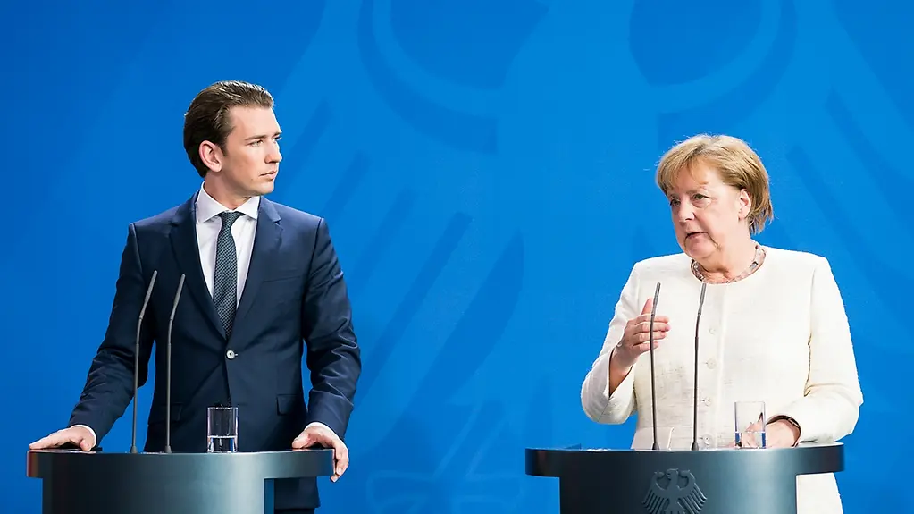 Conférence de presse de la chancelière fédérale Angela Merkel et du chancelier fédéral autrichien Sebastian Kurz