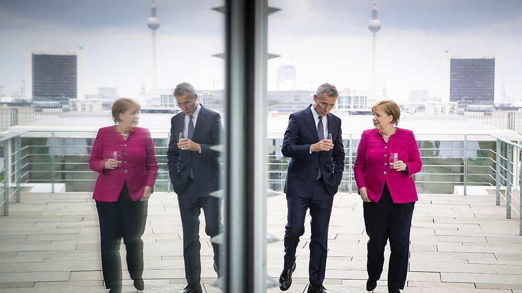 Kanzlerin Merkel trifft Generalsekretär Stoltenberg im Kanzleramt