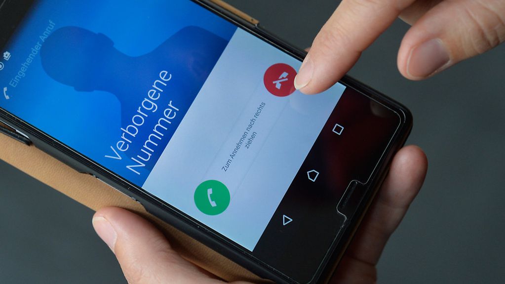 Anonymer Anruf auf einem Android-Smartphone