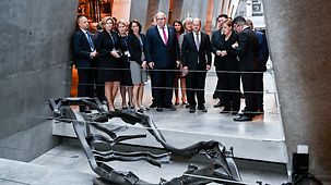 Chancellor Angela Merkel and Cabinet ministers during their visit to the Yad Vashem World Holocaust Remembrance Center