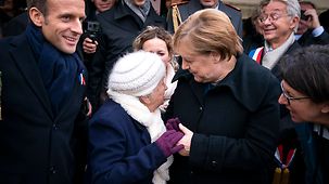 Bundeskanzlerin Angela Merkel bei der Gedenkveranstaltung zum Ende des Ersten Weltkriegs. -