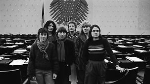 Gruppenbild der Fraktionssprecherinnen der Partei "Die Grünen" im Deutschen Bundestag.