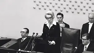 Annemarie Renger, the first woman to be elected as President of the Bundestag
