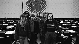 Group photo of the spokeswomen of The Greens in the German Bundestag