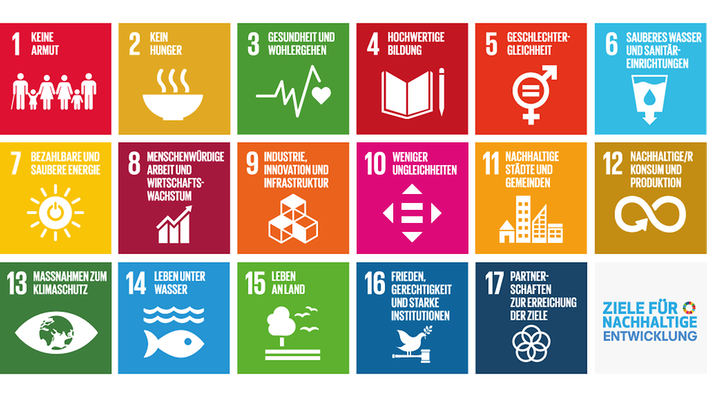 Die 17 globalen Ziele für nachhaltige Entwicklung der Agenda 2030, die Sustainable Development Goals (SDGs), richten sich an alle: die Regierungen weltweit, aber auch die Zivilgesellschaft, die Privatwirtschaft und die Wissenschaft.