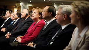 Bundeskanzlerin Angela Merkel bei der 55. Münchener Sicherheitskonferenz.