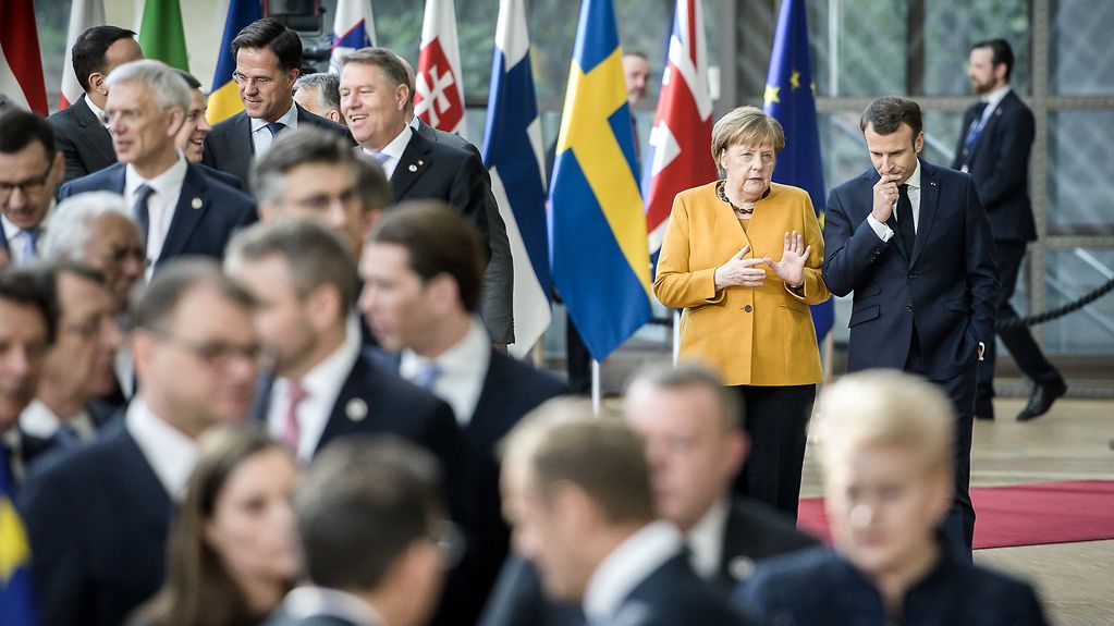 La chancelière Angela Merkel à Bruxelles