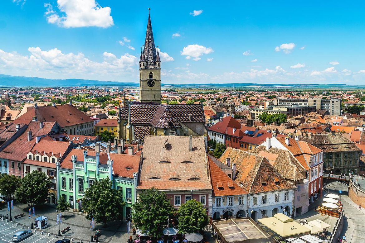 Stadtansicht von Sibiu (Rumänien), früher Hermannstadt