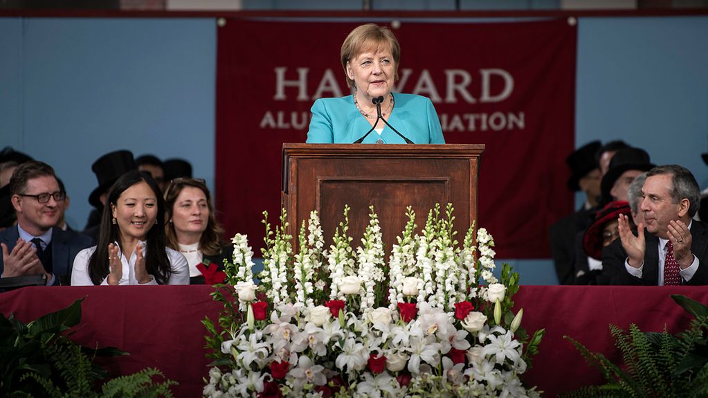 Kanzlerin Merkel in Harvard