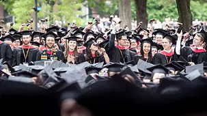 Law graduates cheer.