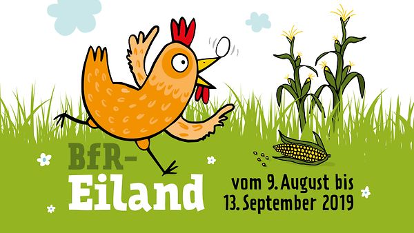 Logo BfR-Eiland - interaktives Pflanzenlabyrinth zum Thema Huhn und Ei