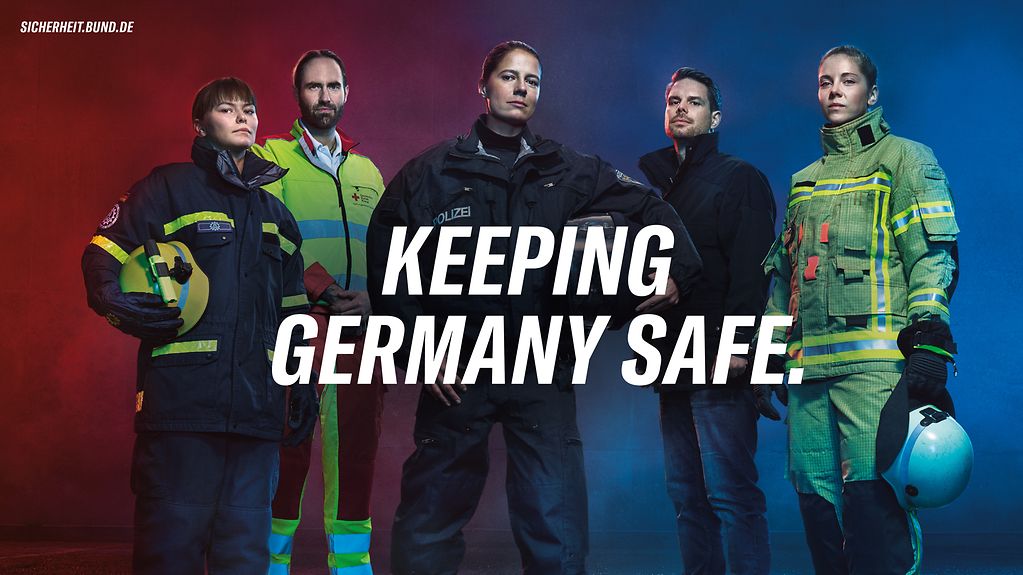 The police, fire brigade and emergency services work to keep Germany safe