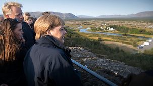 Bundeskanzlerin Angela Merkel besucht mit Katrin Jakobsdottir, isländische Premierministerin den Nationalpark Thingvellir.