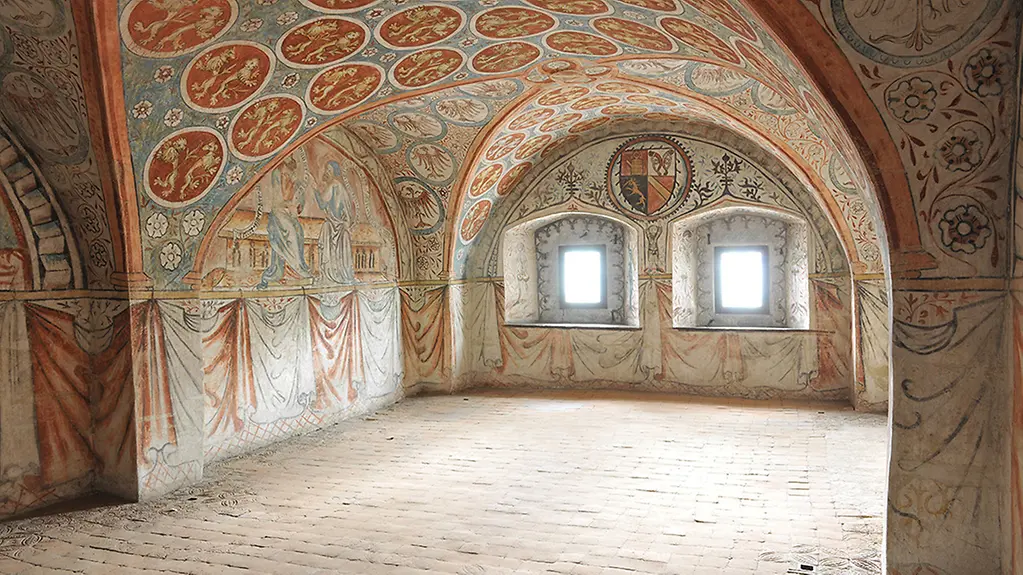 Blick in den Reichenauer Hof, ein Patrizierwohnhaus in Ulm.