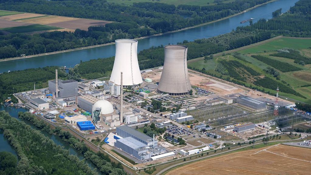 Kernkraftwerk Philippsburg Luftbild 