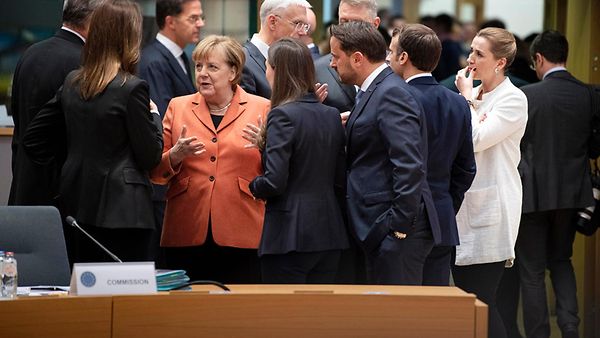 Bundeskanzlerin Merkel auf dem Europäischen Rat in Brüssel