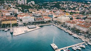 Luftansicht Hafen und Stadt von Rijeka
