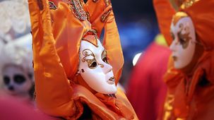 Karnevalsmasken beim Karneval in Rijeka