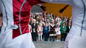 Bundeskanzlerin Angela Merkel beim Karnevalsempfang im Bundeskanzleramt.