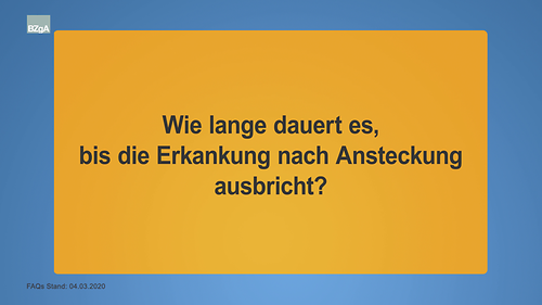 Wie lange dauert es von der Ansteckung bis zu Symptomen?