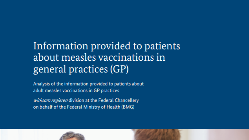 Information provided to patients about measles vaccinations in general practices (GP)