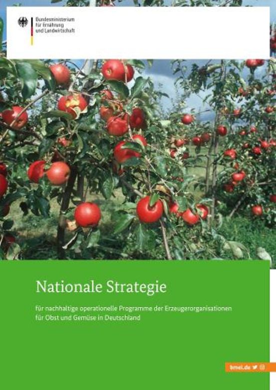 Titelbild der Publikation "Nationale Strategie für nachhaltige operationelle Programme der Erzeugerorganisationen für Obst und Gemüse in Deutschland"