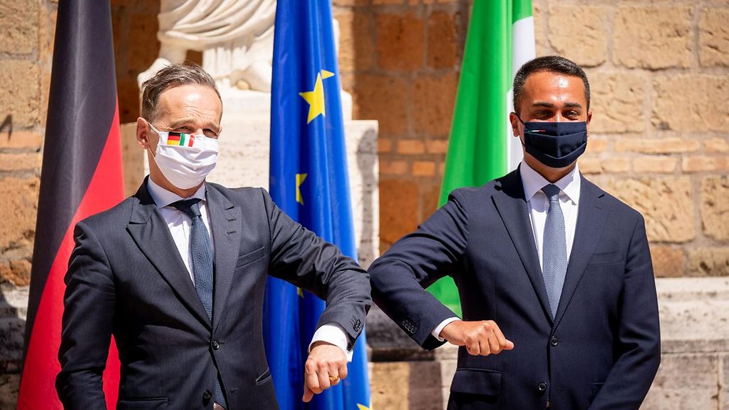 Bundesaußenminister Maasmit seinem italienischen Amtskollegen di Maio