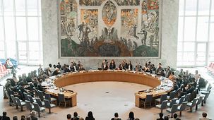 Blick in eine Sitzung des UN-Sicherheitsrates im April 2019.