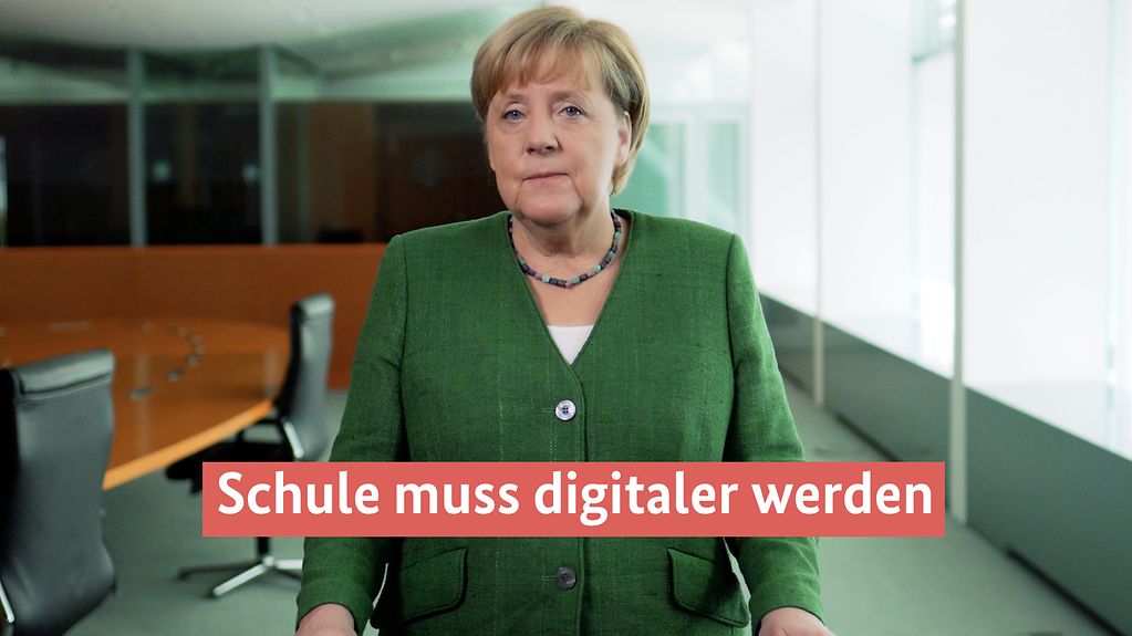 Bundeskanzlerin Merkel im Kanzleramt