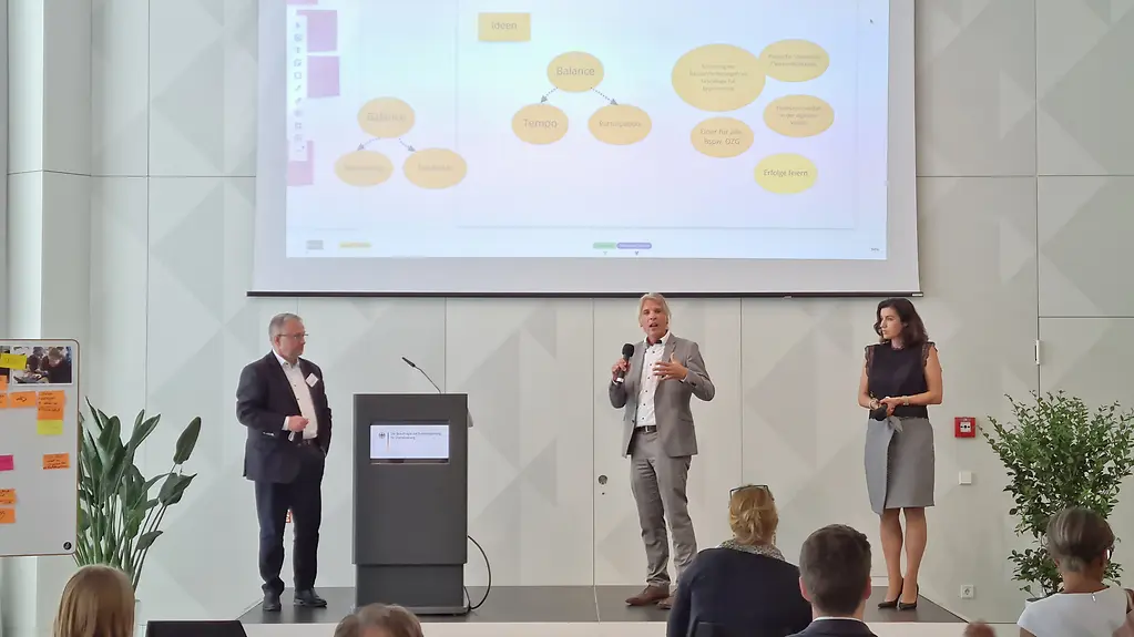 Vorstellung der Arbeitsgruppenergebnisse beim Expertengespräch zur Digitalen Bildungstransformation