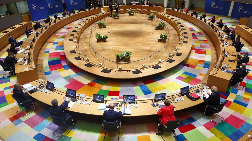 The European Council is meeting in the Council building in Brussels.