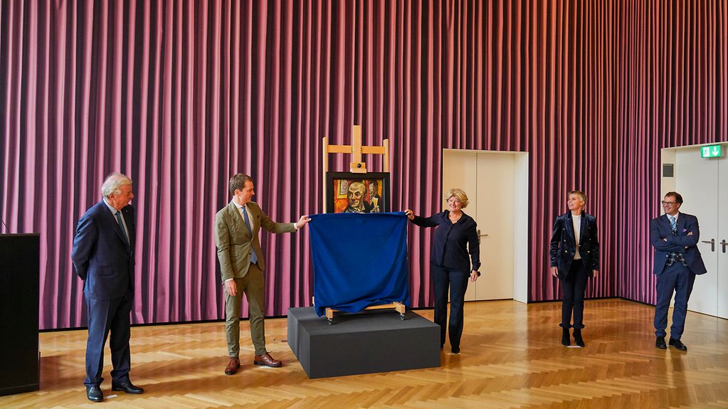 Präsentation des neu angekauften Selbstbildnisses von Max Beckmann im Städel in Frankfurt