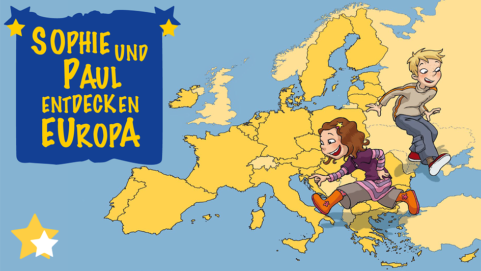 Cover der Kinderzeitschrift "Sophie und Paul entdecken Europa"