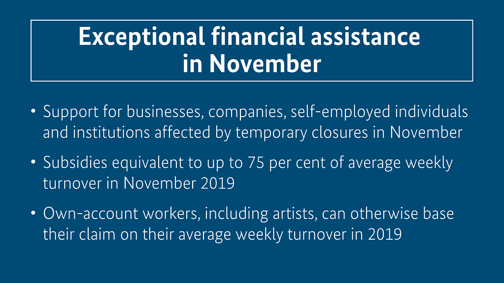 COVID-19 - exceptional financial assistance in November (November assistance) (Weitere Beschreibung unterhalb des Bildes ausklappbar als "ausführliche Beschreibung")