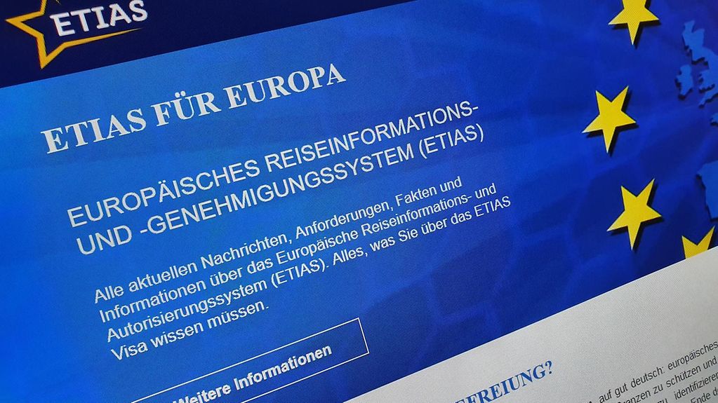 Screenshot of the website of the European Travel Information and Authorisation System (ETIAS)